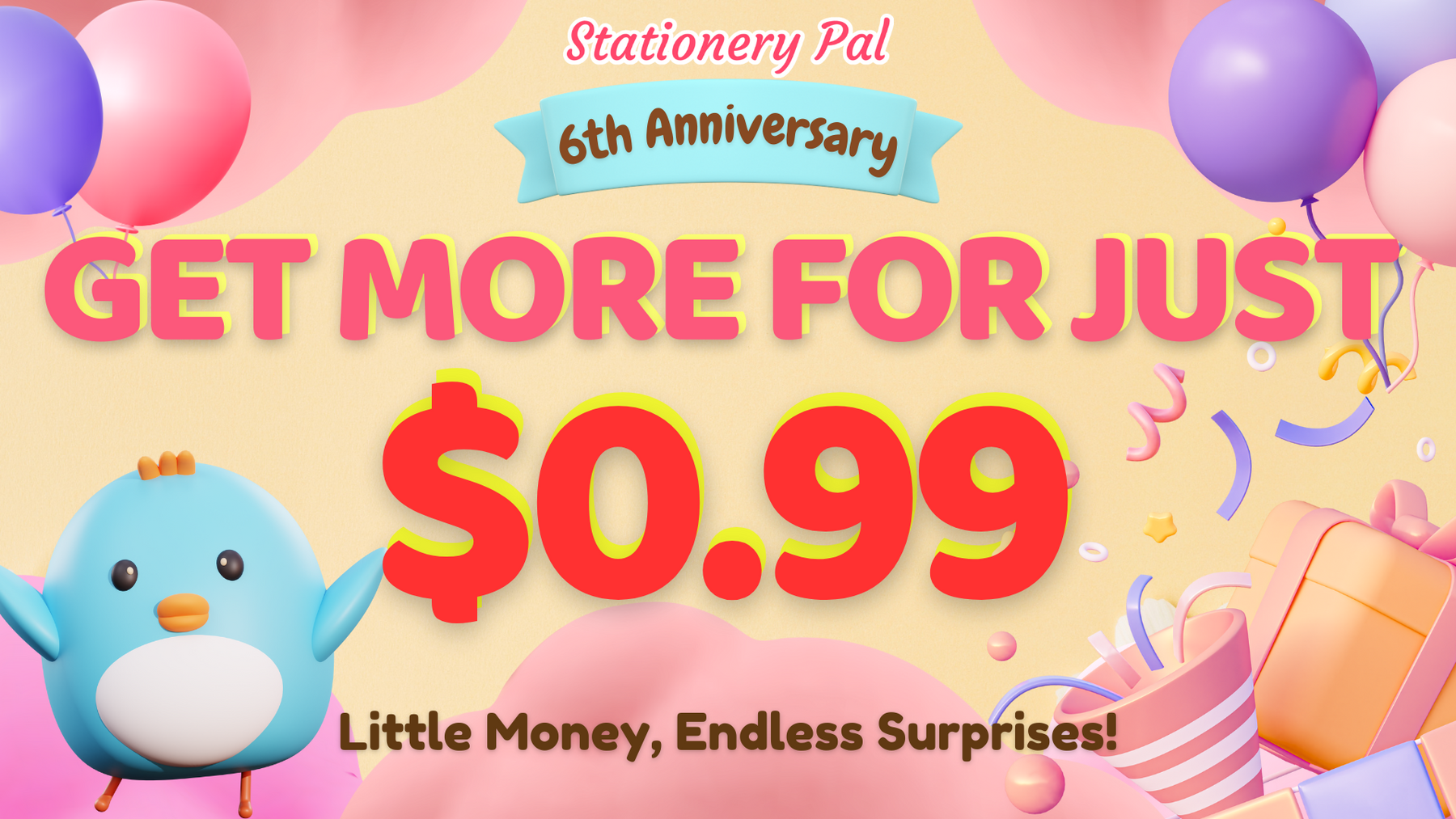 Party On a Budget: Get More for Just $0.99!🎉