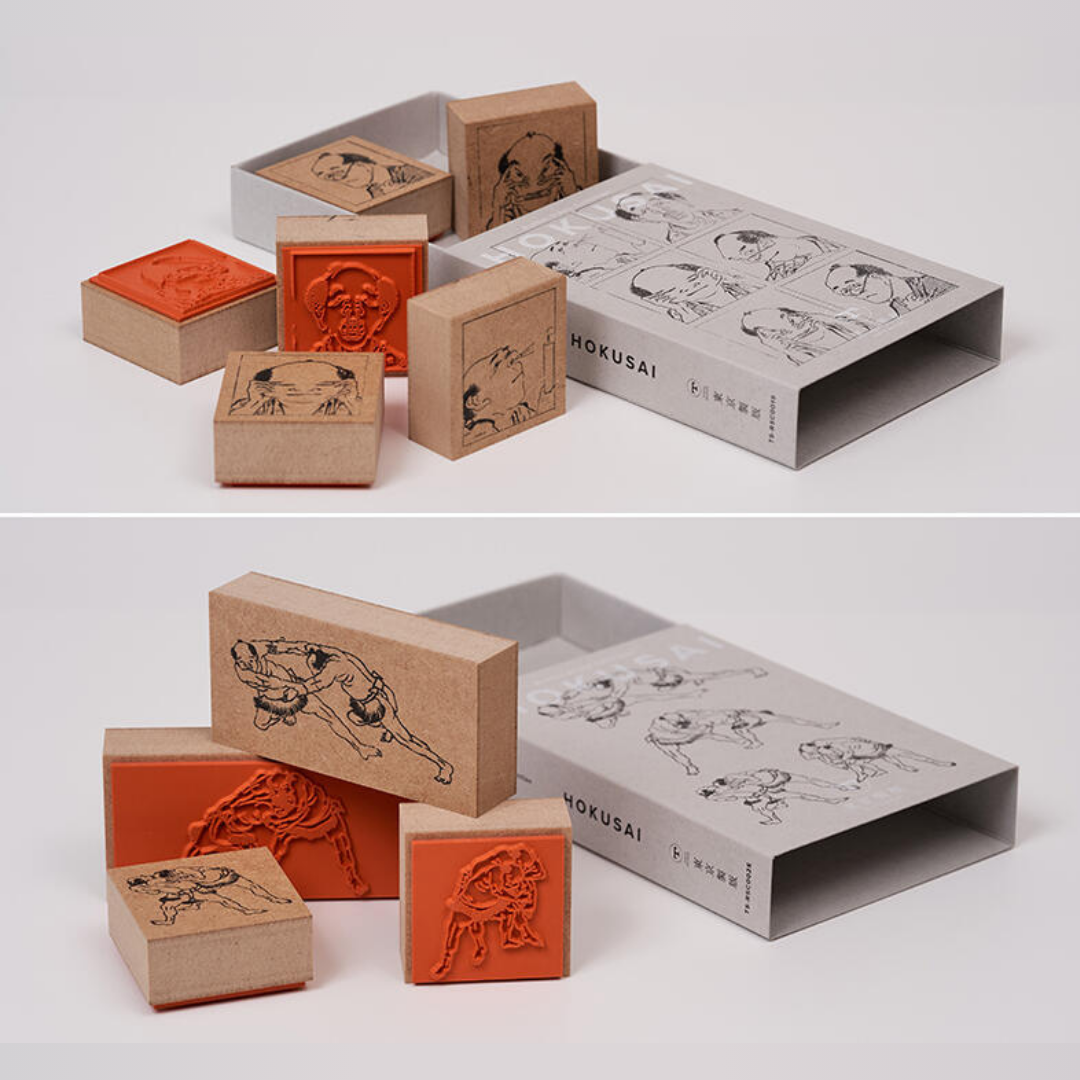 Hokusai Manga Rubber Stamps Bring Edo Art to Life – Stationery Pal