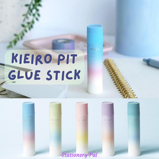 A dreamy limited edition Kieiro PiT glue stick by Tombow in five soft memory-inspired colors, perfect for journaling, crafts, and stationery collectors.