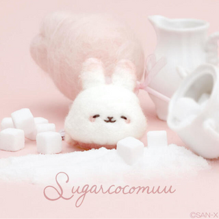Sugar Cocomuu plushies by San-X featuring soft pastel bunny plush toys, cute pouches, drawstring bags, and collectible characters from the 2025 release.