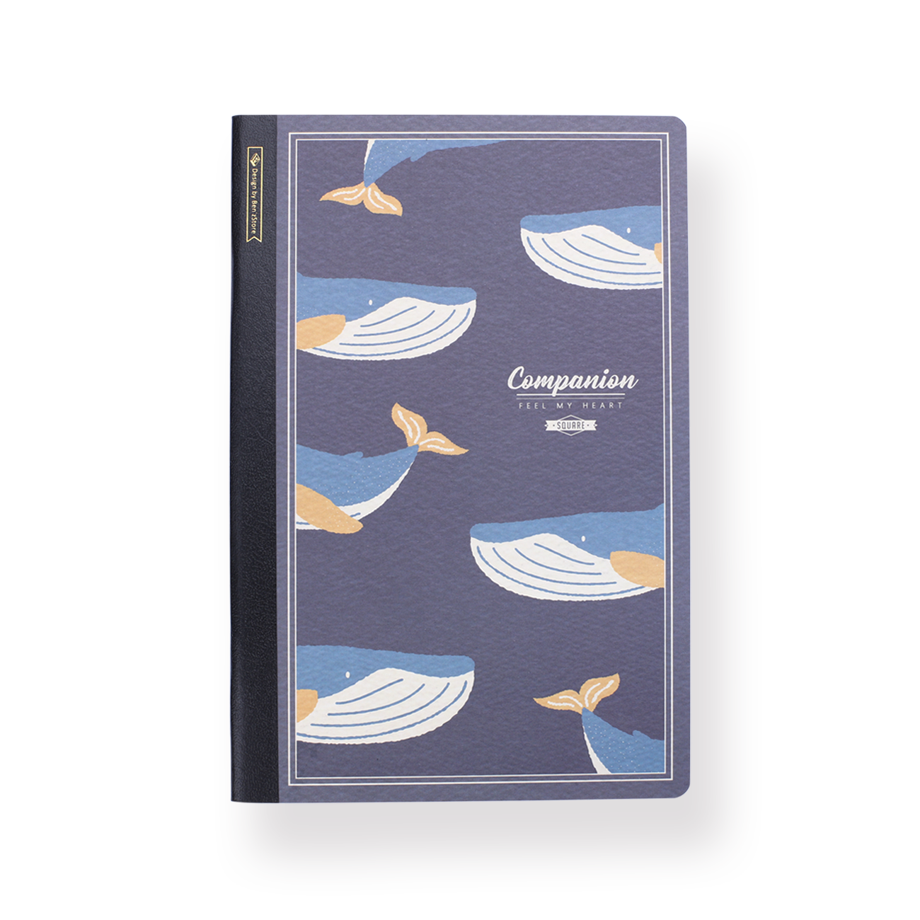 Animal  Grid Notebook - A5 - Whale - Stationery Pal