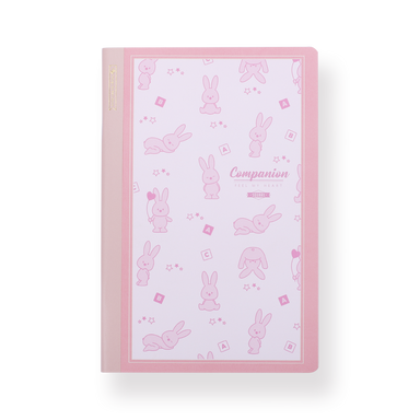Animal Notebook - A5 - Grid - Pink Rabbit - Stationery Pal