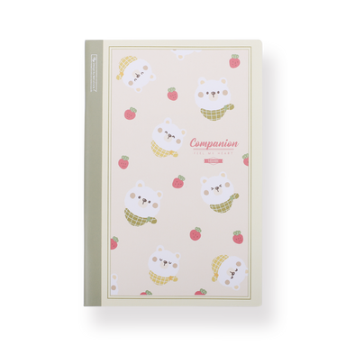 Animal Notebook - A5 - Grid - Strawberry Bear - Stationery Pal