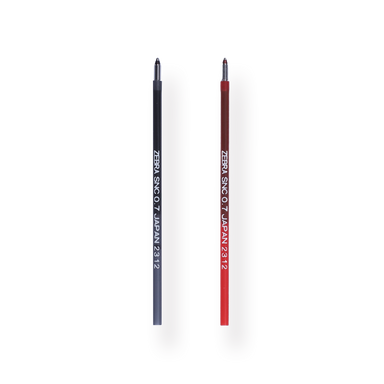 Zebra blen 4+S Ballpoint Multi Pen Refill Set - Black and Red - 0.7mm - Stationery Pal