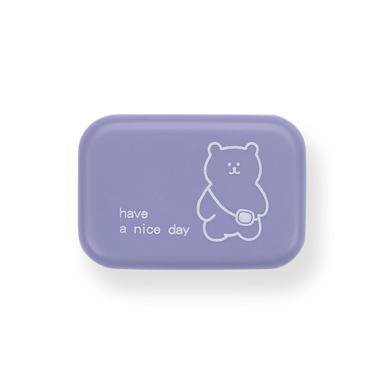 Contact Lens Case - Purple Bear - Stationery Pal
