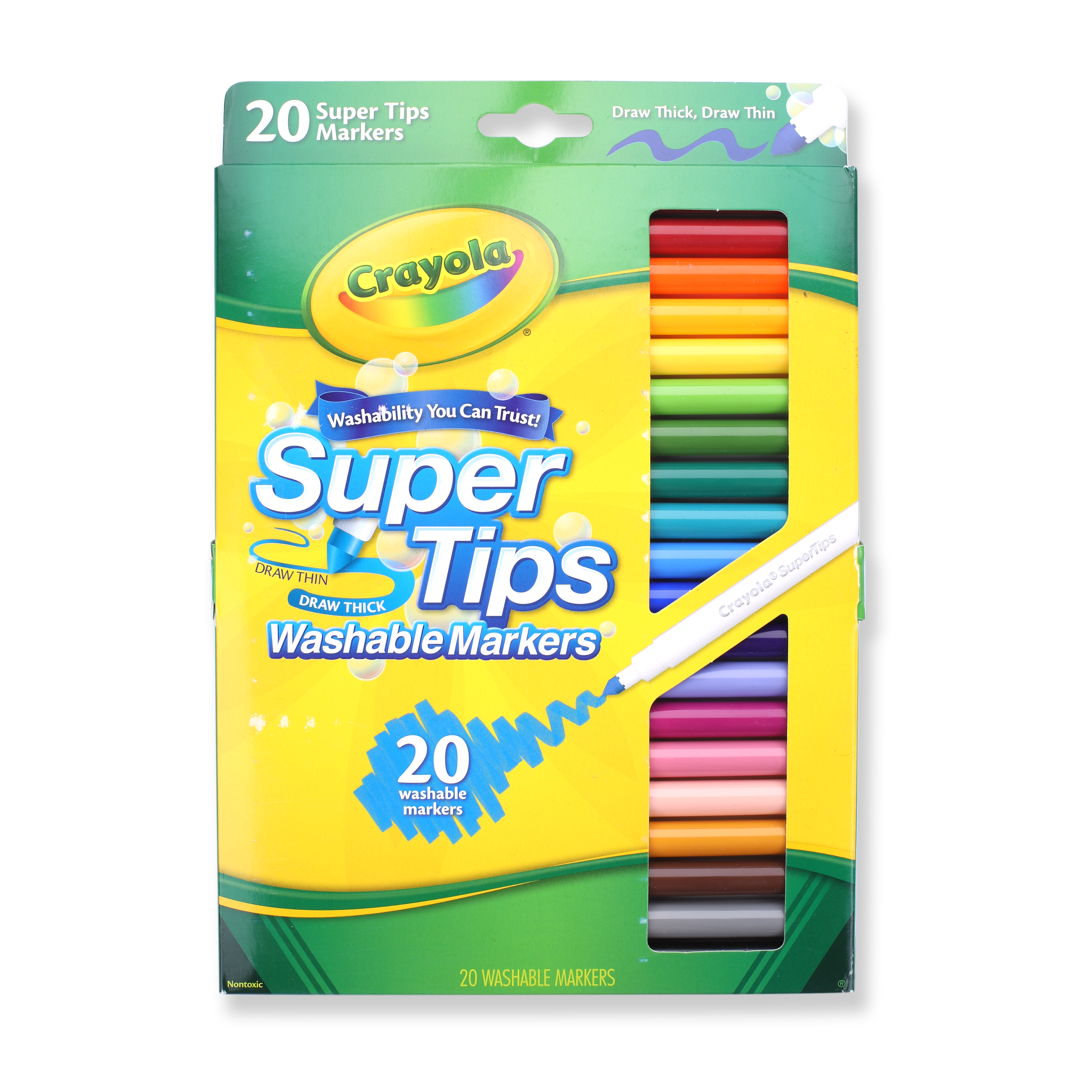 Crayola Super Tips Washable Markers 20-Color Pack