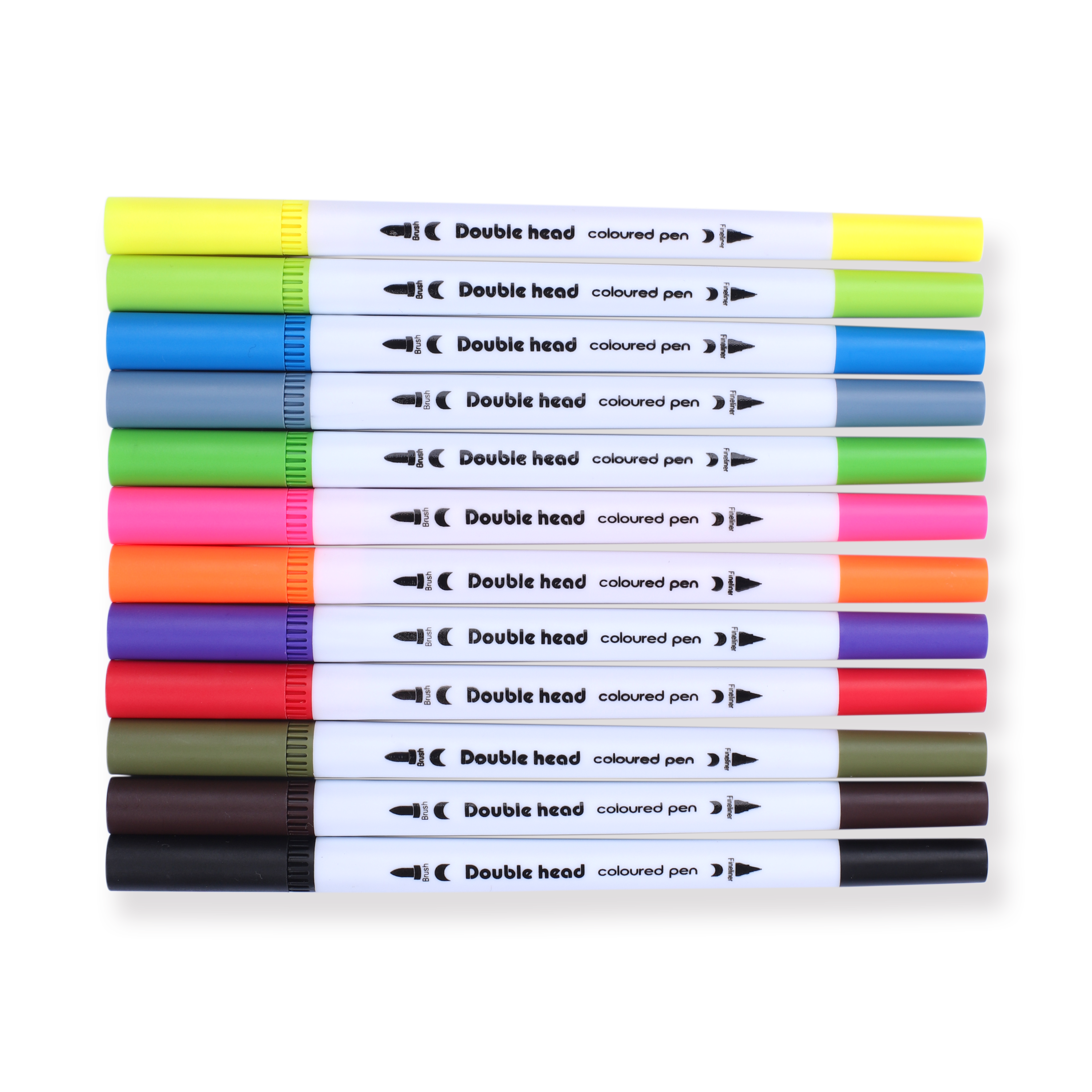 Double-Sided Water-based Brush Pen 12 Color Set