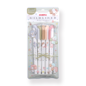 Zebra x Sanrio Mildliner Highlighter - 5 Natural Color Set - Stationery Pal