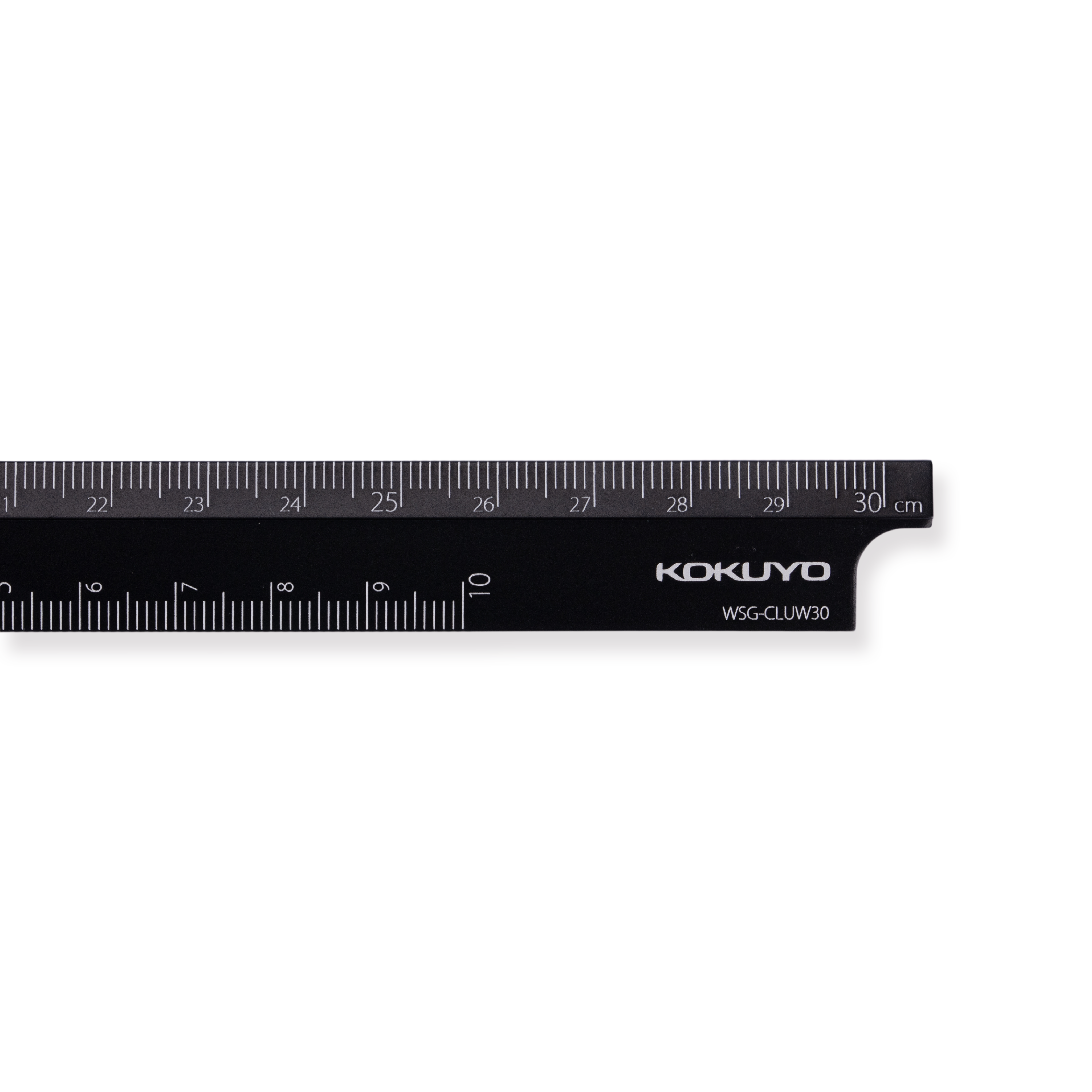 Kokuyo Aluminum Folding Ruler - 15/30 cm - Black