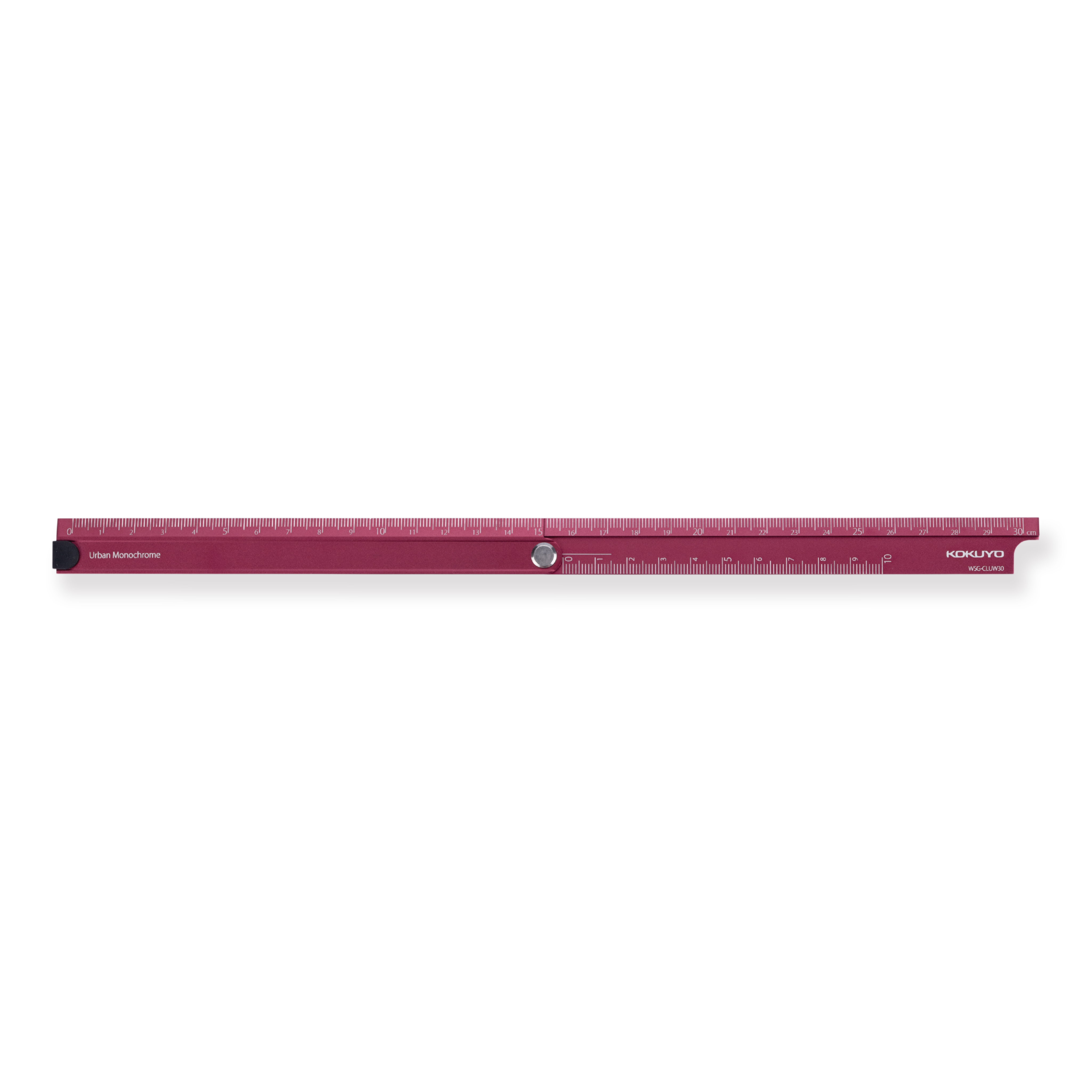 Kokuyo Aluminum Folding Ruler - 15/30 cm - Red