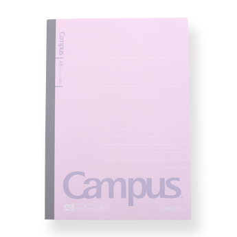 Kokuyo Campus Notebook - A5 - 8 mm Ruled - Pink - Stationery Pal