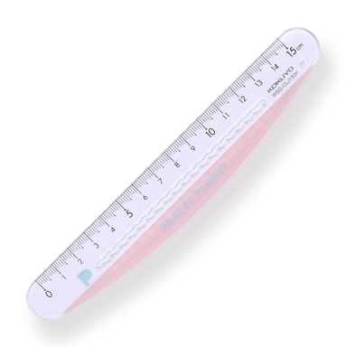Kokuyo Pastel Planet Ruler - 15 cm - Pink - Stationery Pal