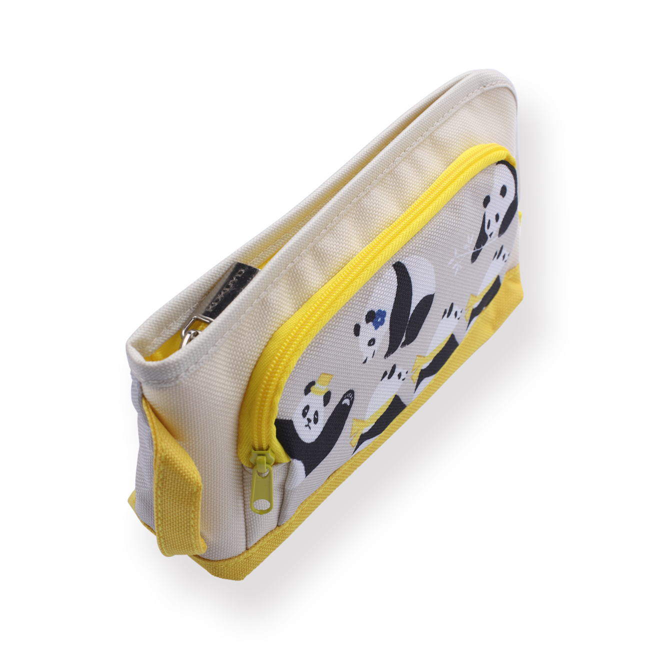 Kokuyo Pouch Type Panda Pencil Case - Yellow - Stationery Pal
