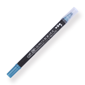 Kuretake Zig Clean Colour Dot Metallic Double-Sided Marker - Blue 125 - Stationery Pal