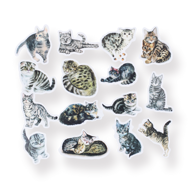 Meow Stickers - Tabby - Stationery Pal