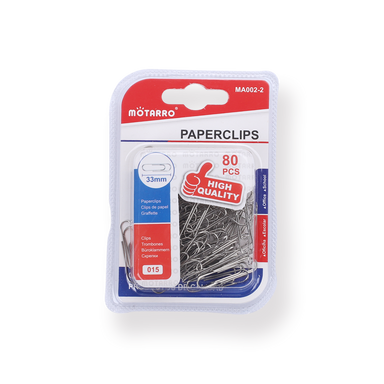 Motarro Silver Paper Clips - 33mm - Stationery Pal