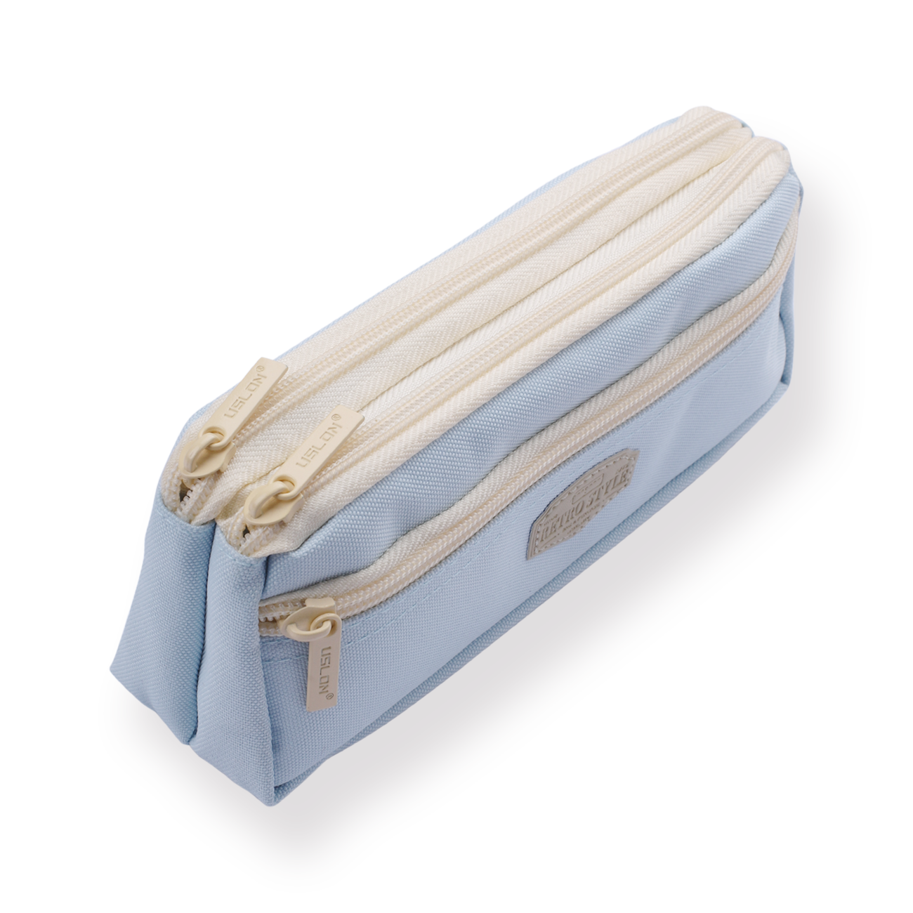 Multi-functional Dual-Zippered Pencil Case - Sky Blue - Stationery Pal