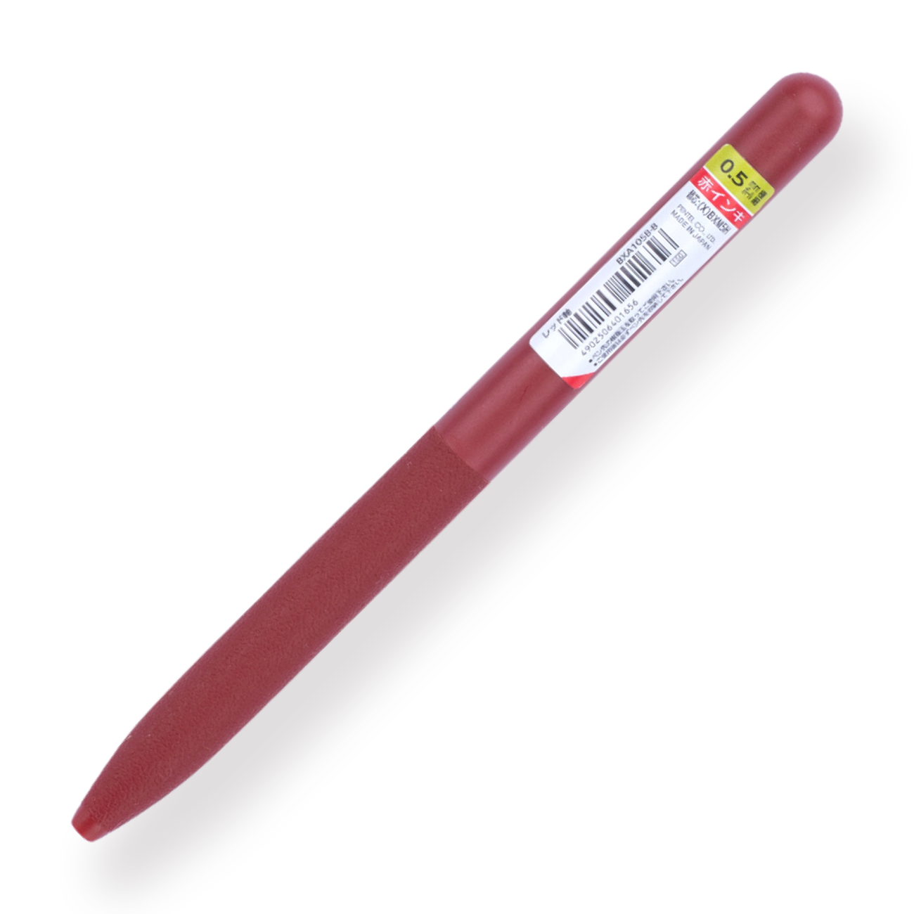 Pentel Calme Ballpoint Pen - 0.5 mm - Red Body - Red Ink - Stationery Pal