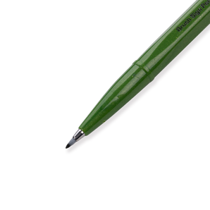 Pentel Fude Touch Brush Sign Pen - Olive Green - 2020 New Colors - Stationery Pal