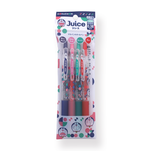 Pilot Juice x Doraemon Limited Edition Gel Pen - 0.38 mm - 4 Colors Set - A - Stationery Pal