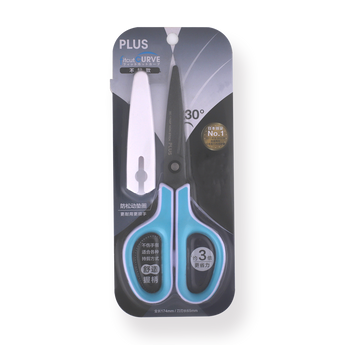 Plus Fitcut Curve Scissors - Blue - Stationery Pal