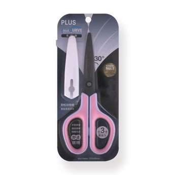 Plus Fitcut Curve Scissors - Pink - Stationery Pal