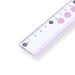Sakura Line Ruler - 15 cm - Purple - Stationery Pal