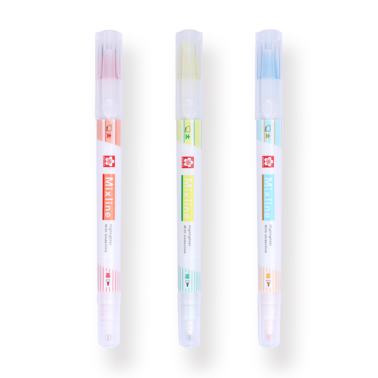 Sakura Mixline Highlighter - Set of 3 - Juicy Color - Stationery Pal