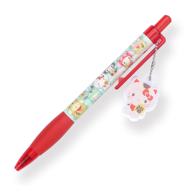 Sanrio Keychain Gel Pen - 0.5 mm - Fortune Cat Series - Hello Kitty - Stationery Pal