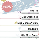 Zebra Mildliner Double-Sided Highlighter - 2025 Calm Mild Colors New Set - Stationery Pal