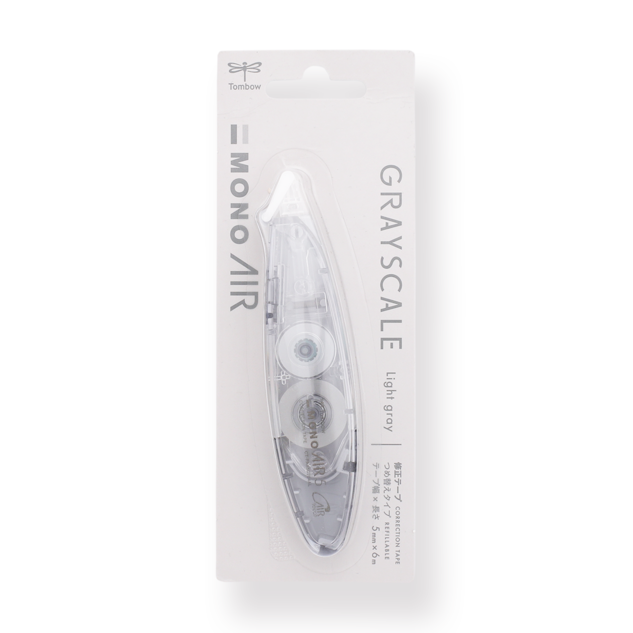 Tombow MONO Air 5 Limited Correction Tape - Grayscale Series 2023 - Light Gray - Stationery Pal