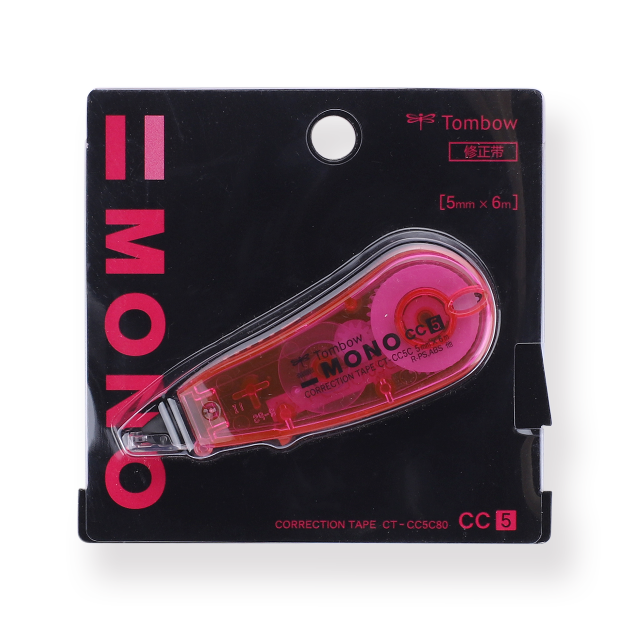 Tombow MONO CC5 Correction Tape - Pink Body - Stationery Pal