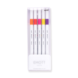 Uni Emott Ever Fine Marking Sign Pen - 0.4 mm - 5 Color Set - No.2 Passion Color - Stationery Pal