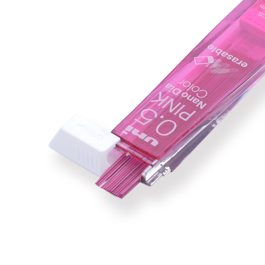 Uni Mechanical Pencil Lead Refill Nano Dia Color - 0.5mm - Pink - Stationery Pal
