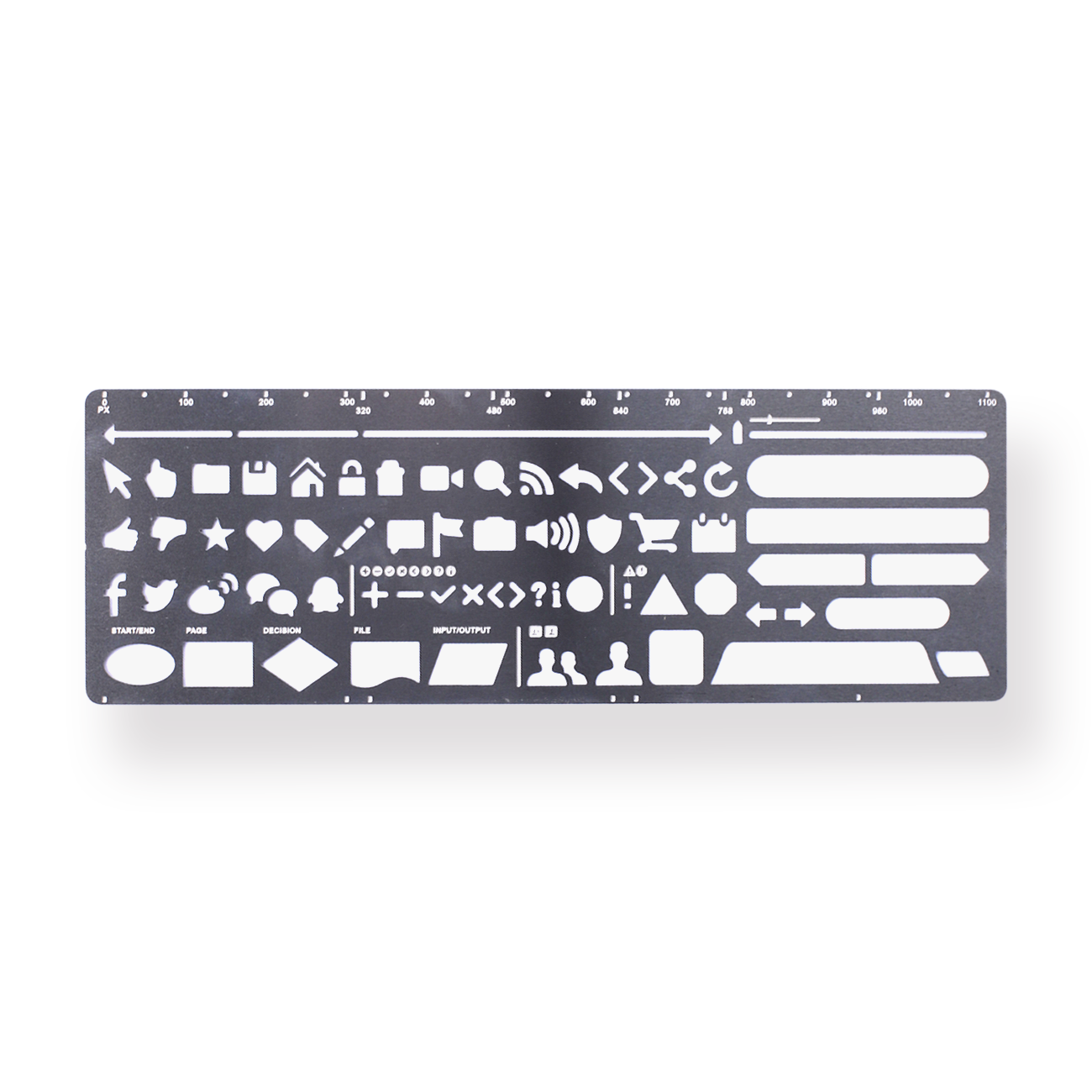 Web Drawing Stencil Metal Ruler - Stationery Pal