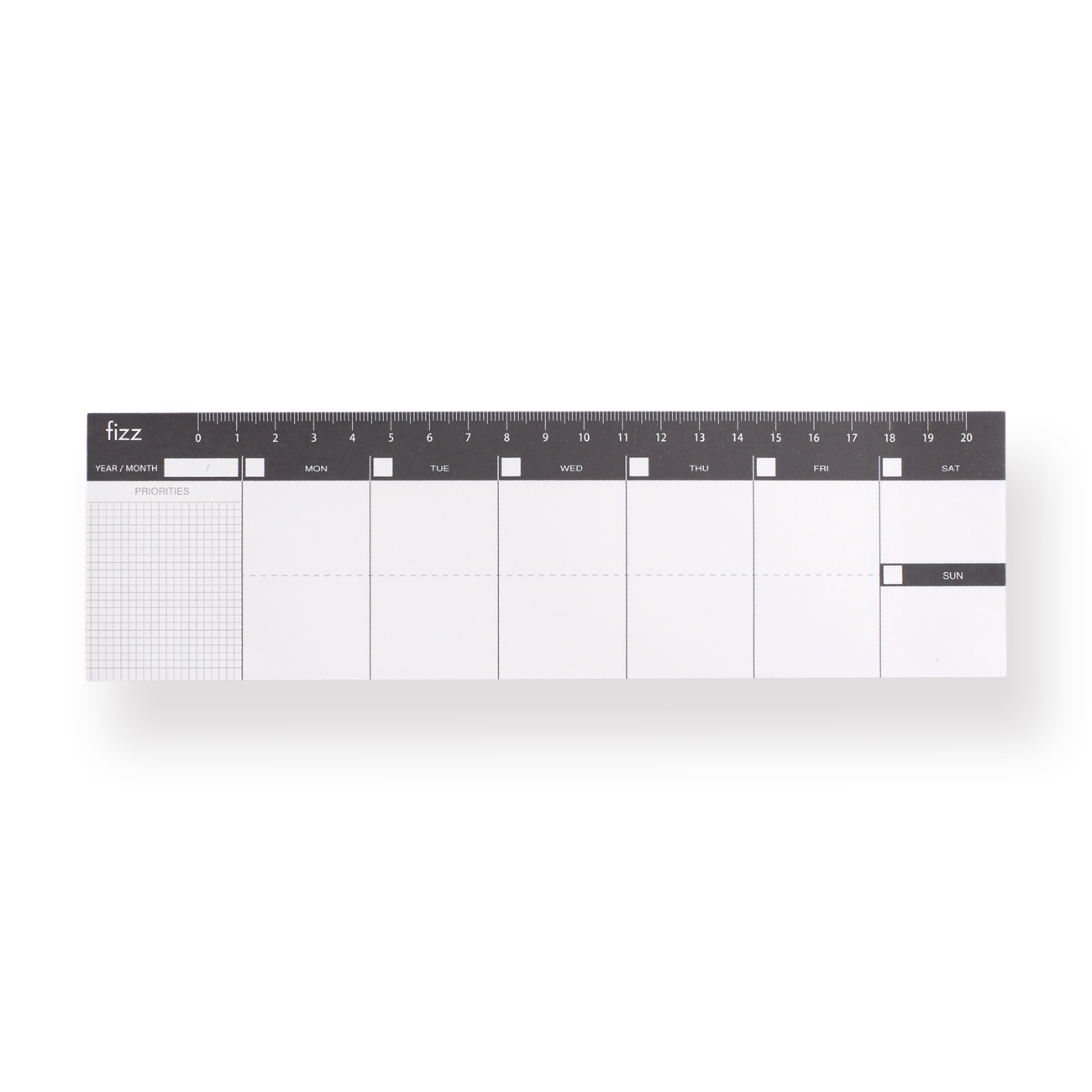 Weekly Planner Notepad - Black - Stationery Pal