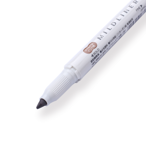 Zebra Mildliner Double-Sided Highlighter - Fine / Bold - Mild Brown - Stationery Pal