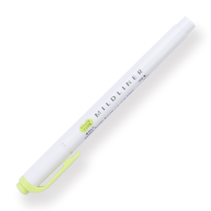 Zebra Mildliner Double-Sided Highlighter - Fine / Bold - Mild Citrus Green - Stationery Pal