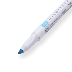 Zebra Mildliner Double-Sided Highlighter - Fine / Bold - Mild Cyan - Stationery Pal