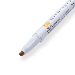 Zebra Mildliner Double-Sided Highlighter - Fine / Bold - Mild Gold - Stationery Pal