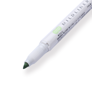 Zebra Mildliner Double-Sided Highlighter - Fine / Bold - Mild Green - Stationery Pal