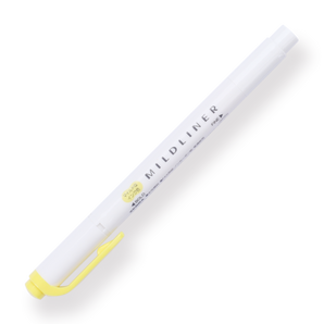 Zebra Mildliner Double-Sided Highlighter - Fine / Bold - Mild Lemon Yellow - Stationery Pal