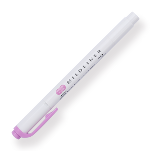 Zebra Mildliner Double-Sided Highlighter - Fine / Bold - Mild Magenta - Stationery Pal