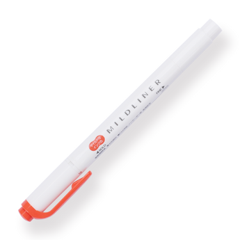 Zebra Mildliner Double-Sided Highlighter - Fine / Bold - Mild Marigold - Stationery Pal