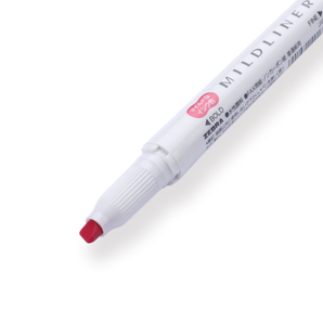 Zebra Mildliner Double-Sided Highlighter - Fine / Bold - Mild Red - Stationery Pal