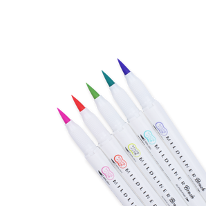 Zebra Mildliner Double Ended Brush Pen - Bright Color Set - Stationery Pal