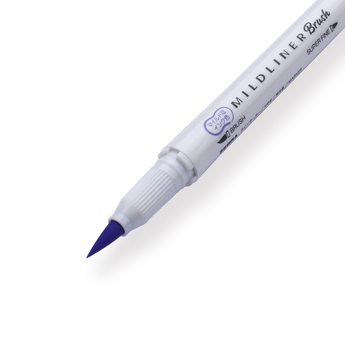 Zebra Mildliner Double Ended Brush Pen - Brush / Fine - Mild Lavender - Stationery Pal