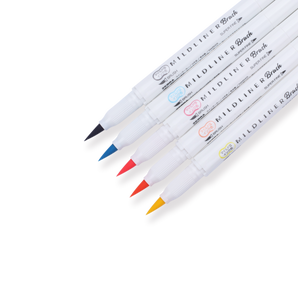 Zebra Mildliner Double Ended Brush Pen - Friendly Color Set - Stationery Pal