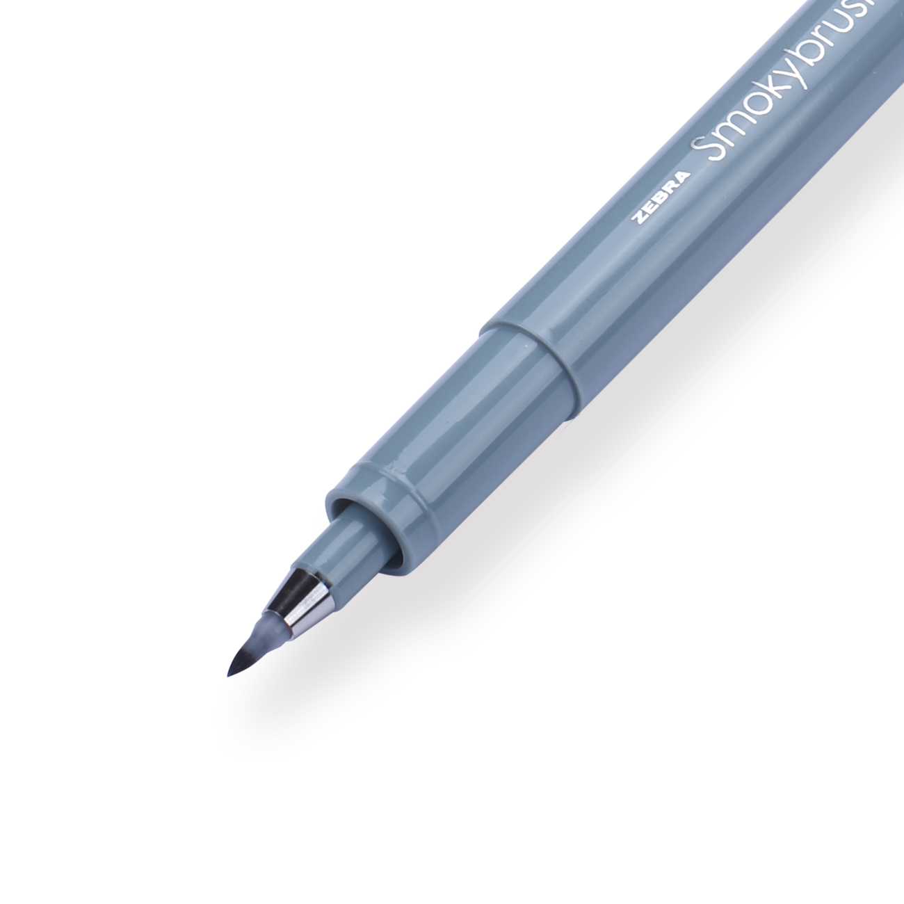 Zebra Smoky Brush Pen - Blue Grey - Stationery Pal
