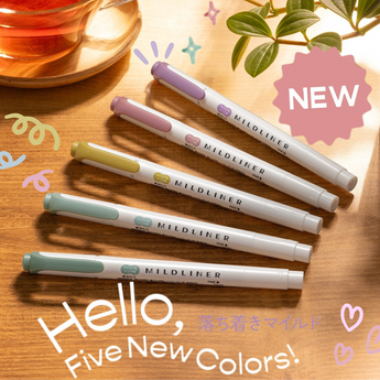 Zebra Mildliner Double-Sided Highlighter - 2025 Calm Mild Colors New Set - Stationery Pal